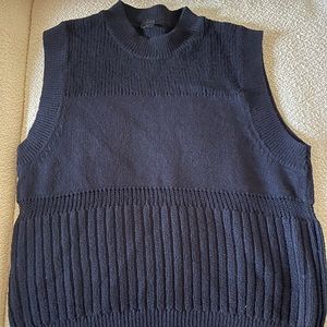 COS knit navy vest